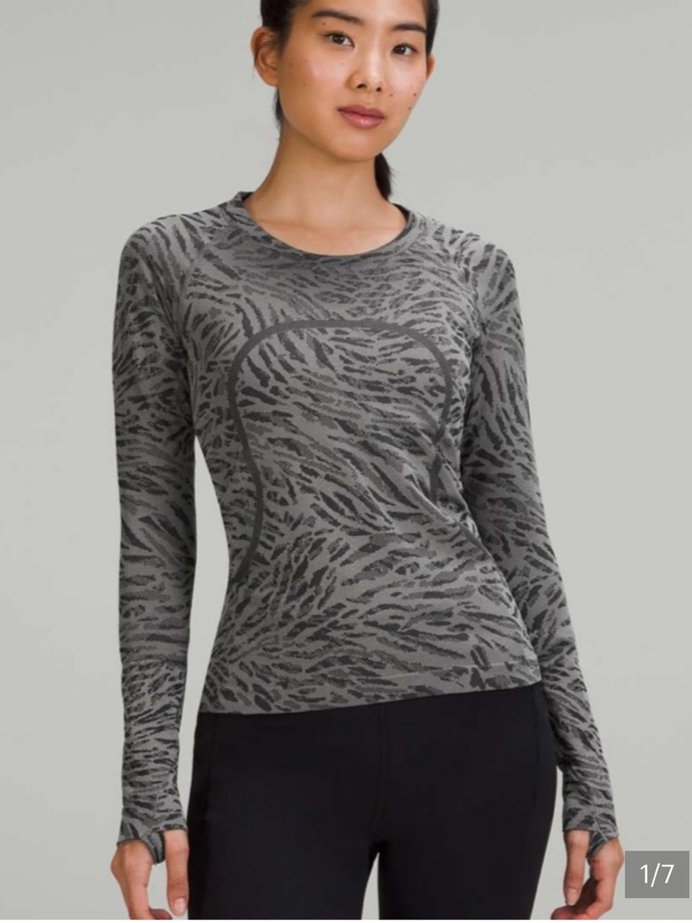 Lululemon Swiftly Tech Long Sleeve Shirt 2.0 *Race Length Primal Clash - Size 4